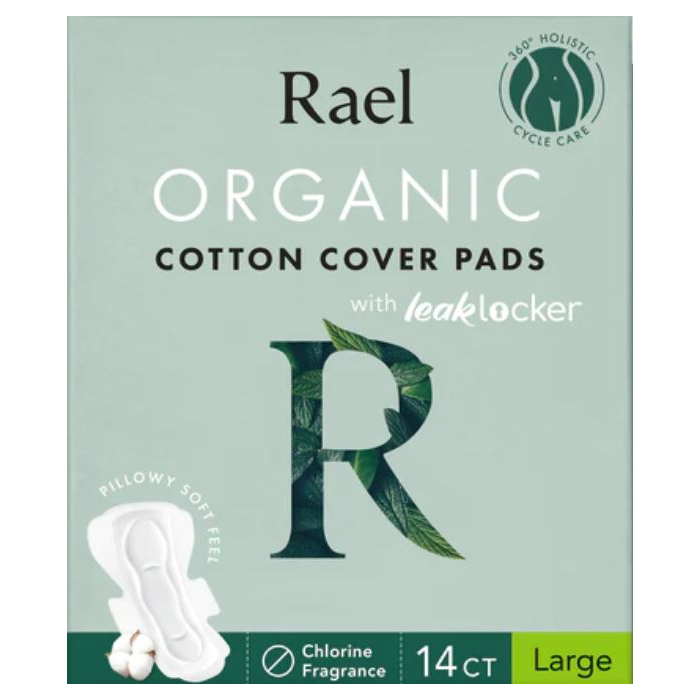 Rael Organic Cotton Large Cover Pads - Front view