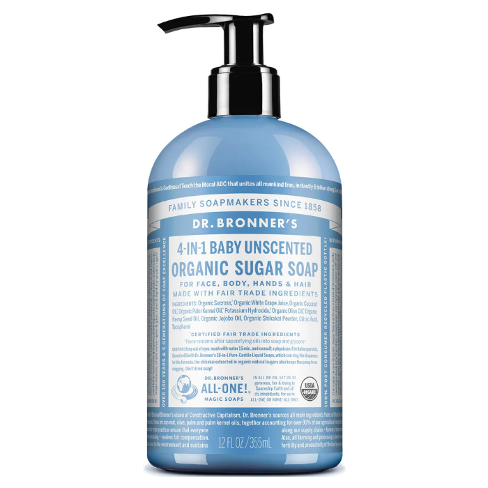 Dr. Bronner's Baby Unscented Sugar Soap - Main