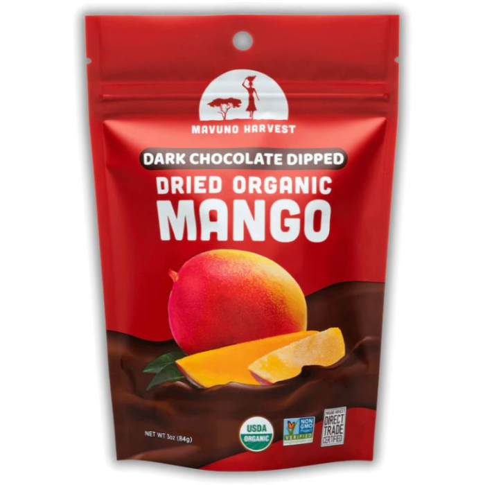 Mavuno Harvest Organic Mango Dipped in Dark Chocolate, 3 oz.