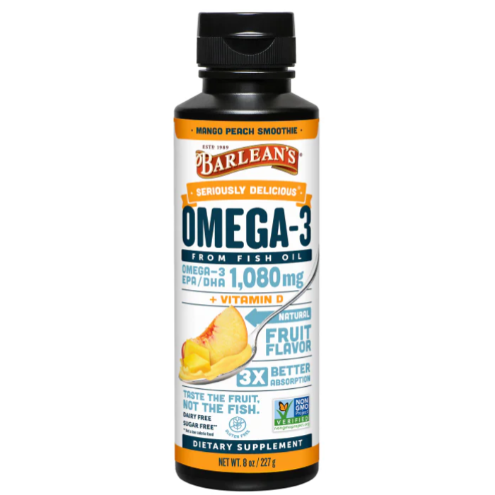 Barleans Omega Swirl Mango Peach, 16 oz.