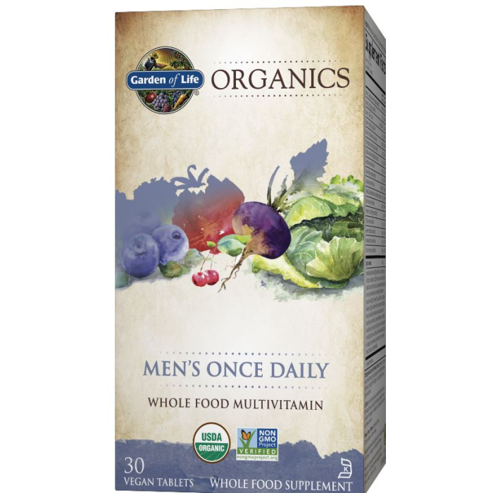 Garden of Life Organics Men's Once Daily, 30 Tablets
