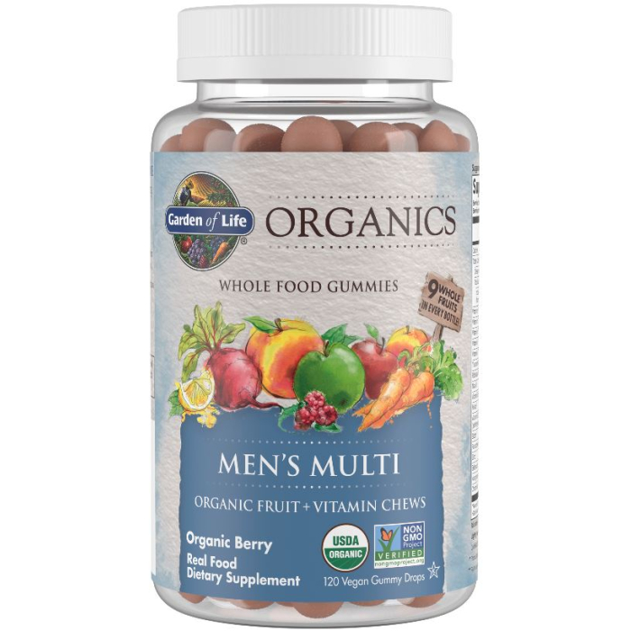 Garden of Life Organics Men's Multi, Berry Flavor, 120 Gummies