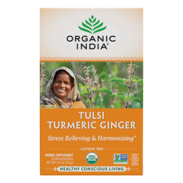 Organic India Tulsi Turmeric Ginger Tea - Main