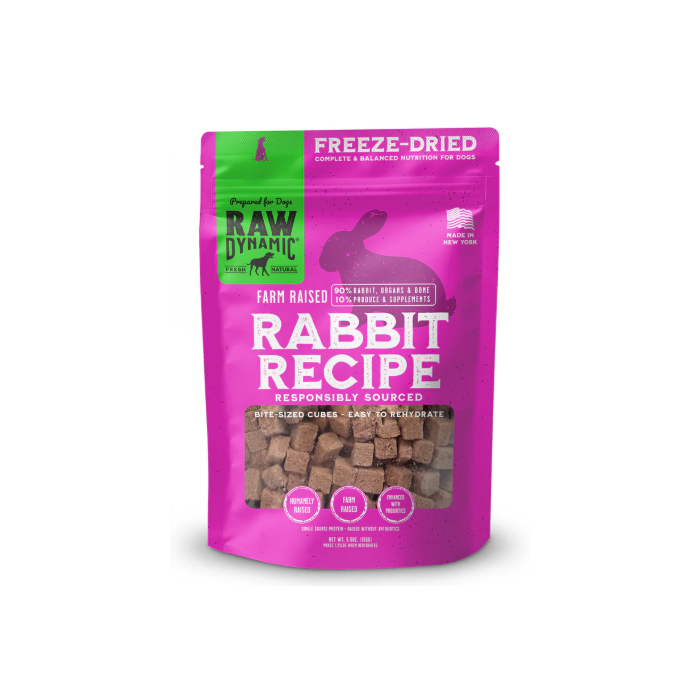 Raw Dynamic Freeze-Dried Raw Rabbit Treats - Front view