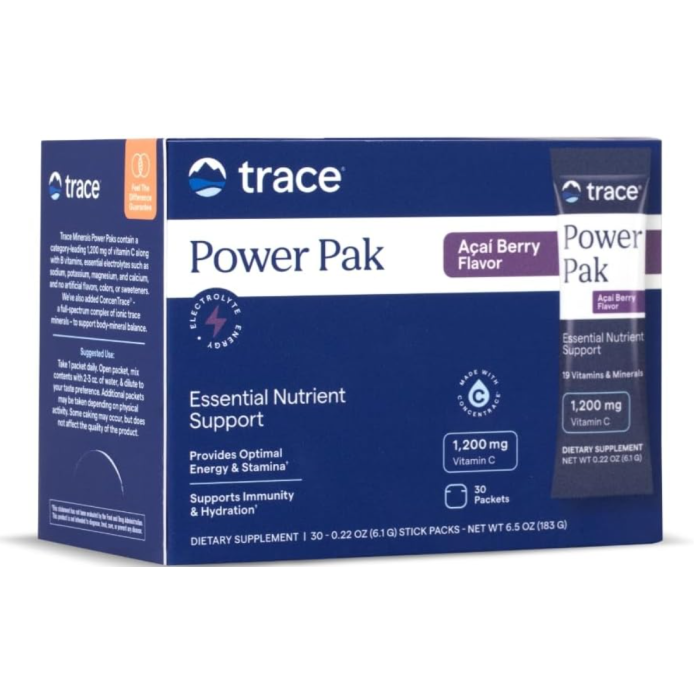 Trace Minerals Electrolyte Stamina Power Pak, Acai Flavor, 30-Packets