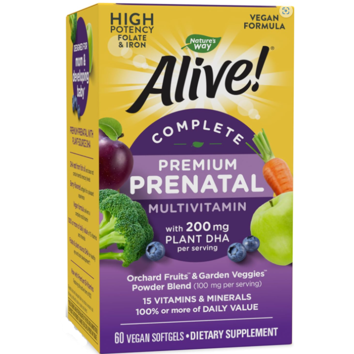 Nature's Way Alive! Complete Premium Prenatal Multi, 60 Softgels