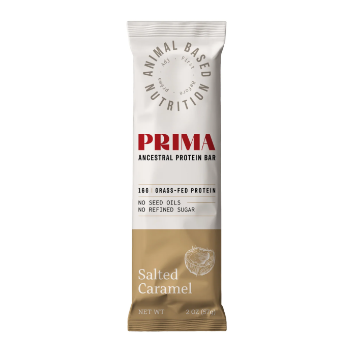 Prima Ancestral Salted Caramel Protein Bar - Front view