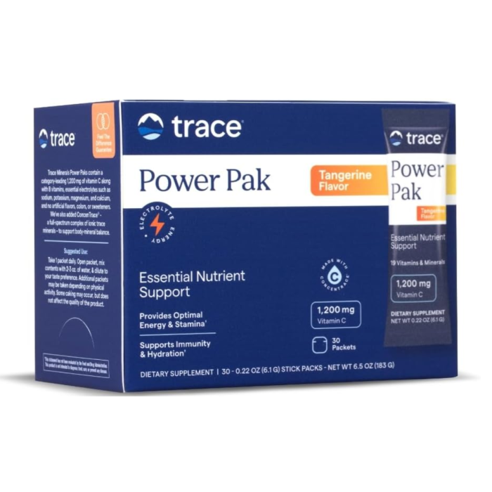 Trace Minerals Electrolyte Stamina Power Pak, Tangerine Flavor, 30-Packets