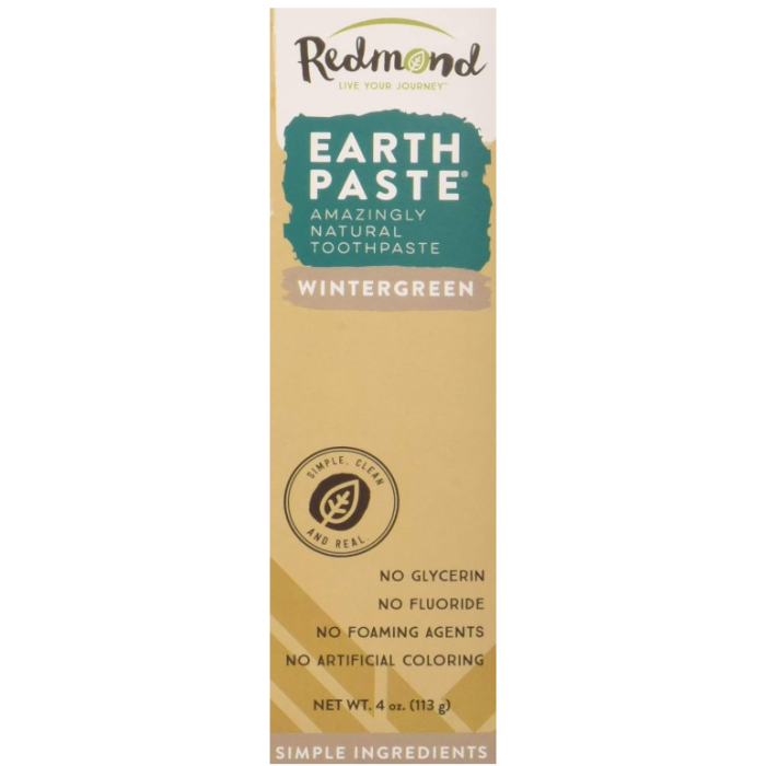 Redmond's Earthpaste Wintergreen Toothpaste, 4 oz.