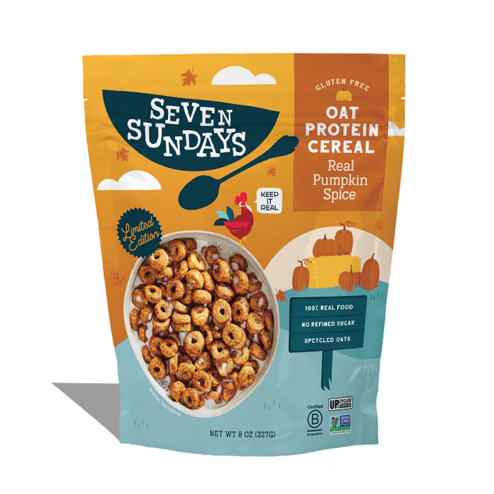 Seven Sundays Real Pumpkin Spice Oat Protein Cereal - Front vew