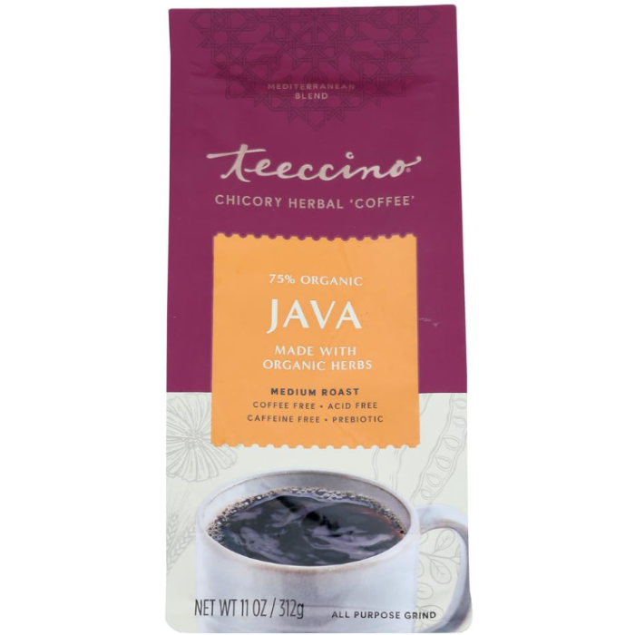 Teeccino Java Chicory Herbal Coffee, 11 oz.