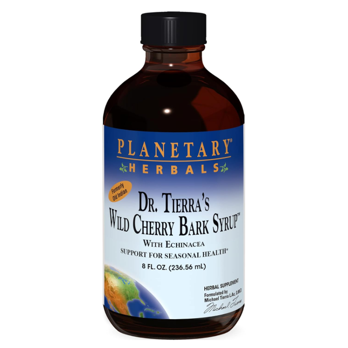 Planetary Herbals Dr. Tierra's Wild Cherry Bark Cough Syrup, 8 oz.