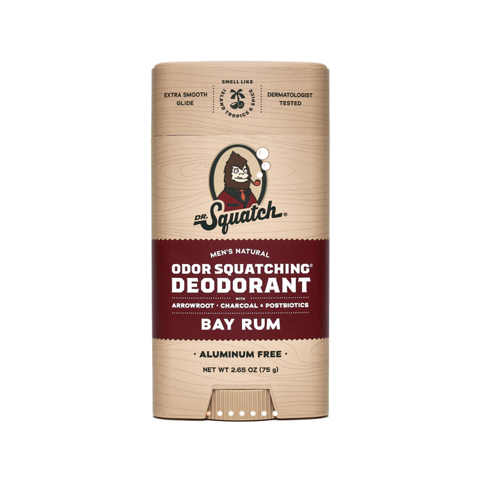 Dr. Squatch Bay Rum Deodorant Stick, 2.65oz.
