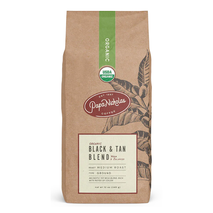 Papa Nicholas Black & Tan Blend Ground, 12 oz. 