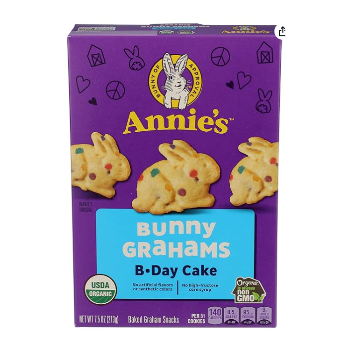 Annie's Organic Birthday Cake Bunny Grahams, 7.5 oz.
