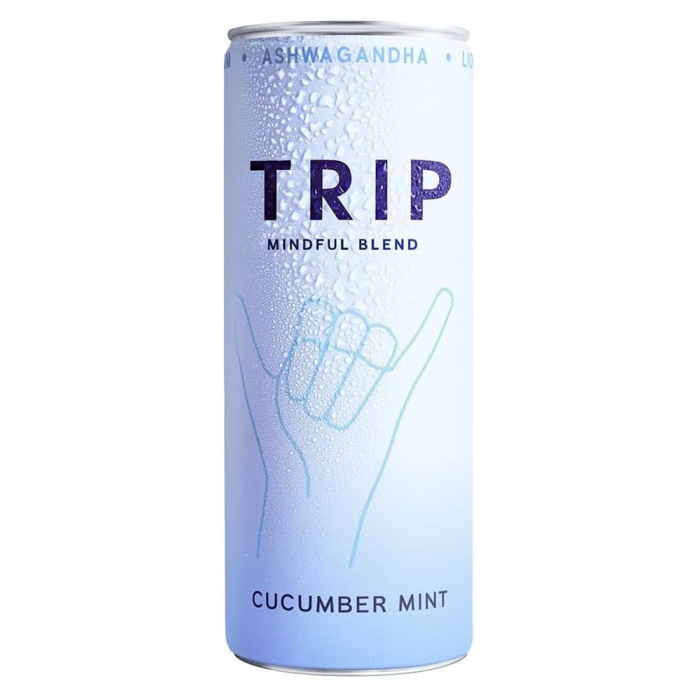 Trip Mindful Blend Cucumber Mint Lightly Sparkling Drink - Front view