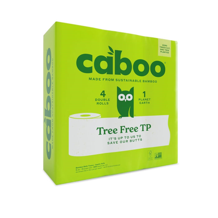 Caboo Tree Free Bamboo Toilet Paper, 4 pack