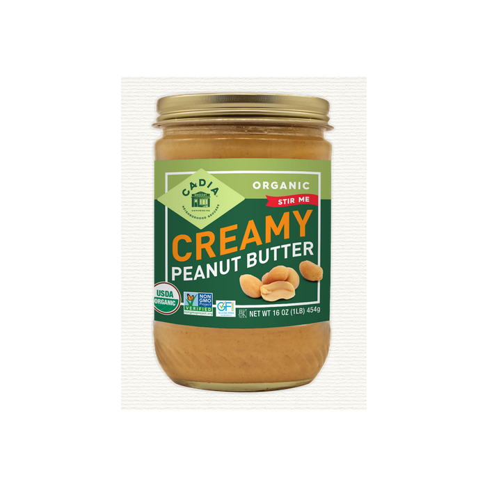 Cadia Organic Creamy Peanut Butter, 16 oz.