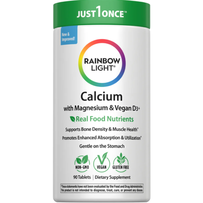 Rainbow Light Food-Based Calcium, 90 Tablets