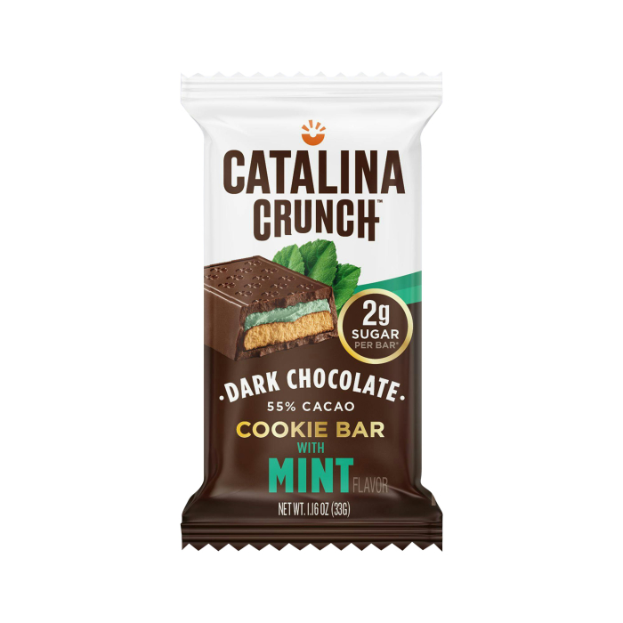 Catalina Crunch Dark Chocolate Cookie Bar with Mint Flavor - Front view
