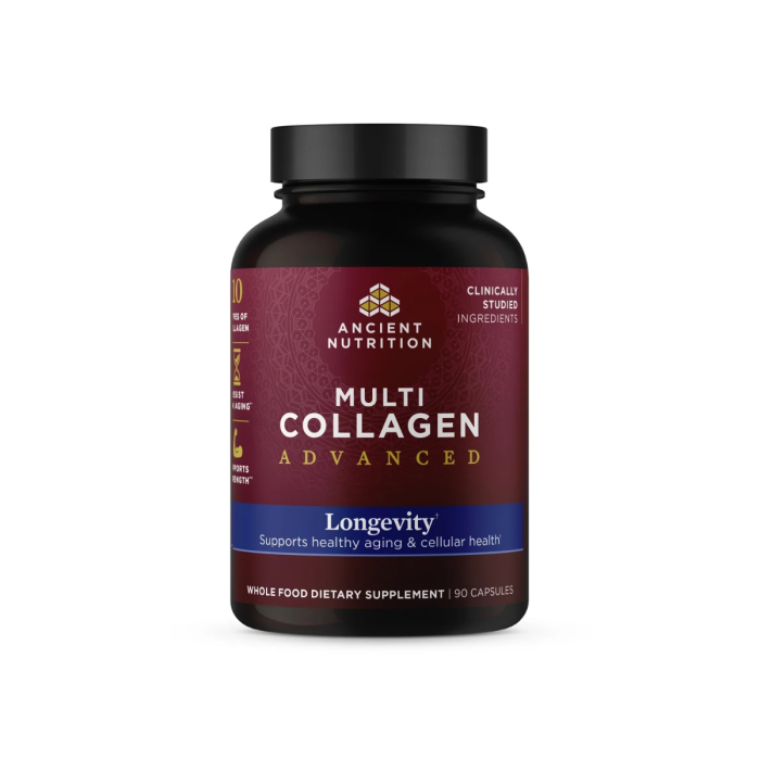 Ancient Nutrition Multi Collagen Advanced Longevity - Front view