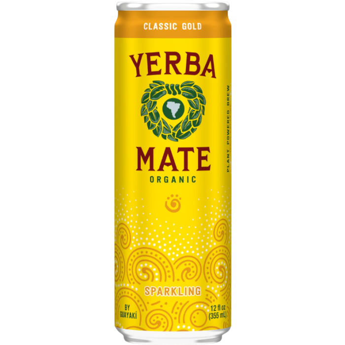 Yerba Madre Organic Sparkling Classic Gold Yerba Mate, 12 oz.
