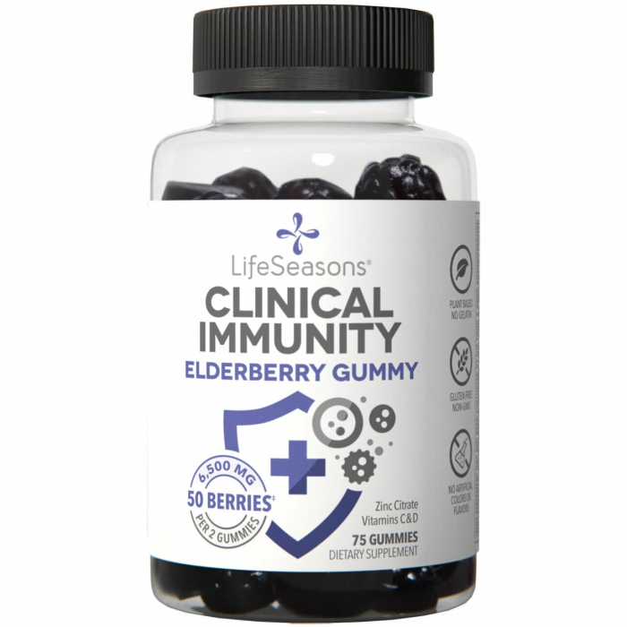 LifeSeasons Clinical Immunity Elderberry Gummies