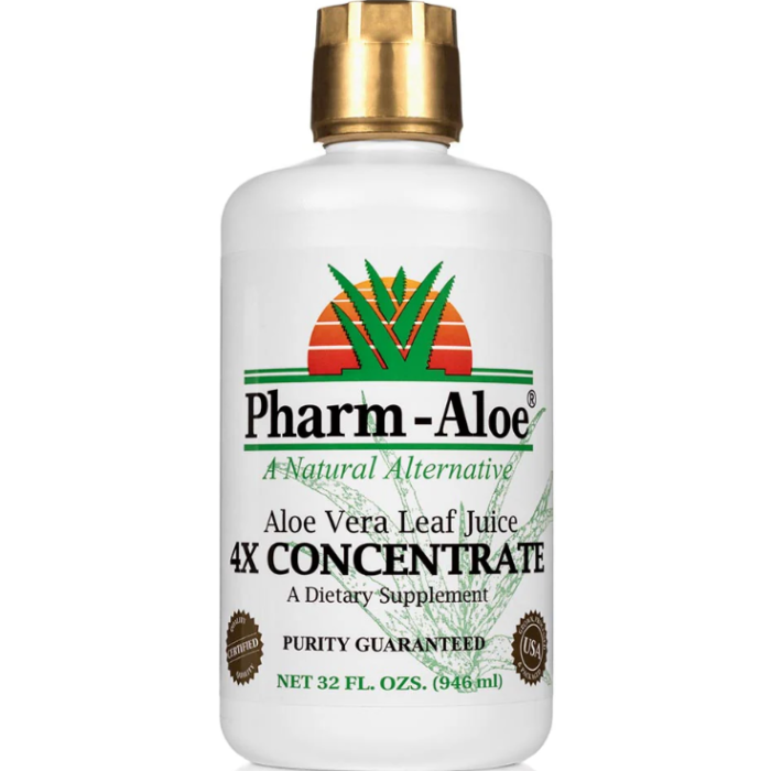 Pharm-Aloe 4X Concentrate Aloe Vera Leaf Juice, 32 fl. oz.