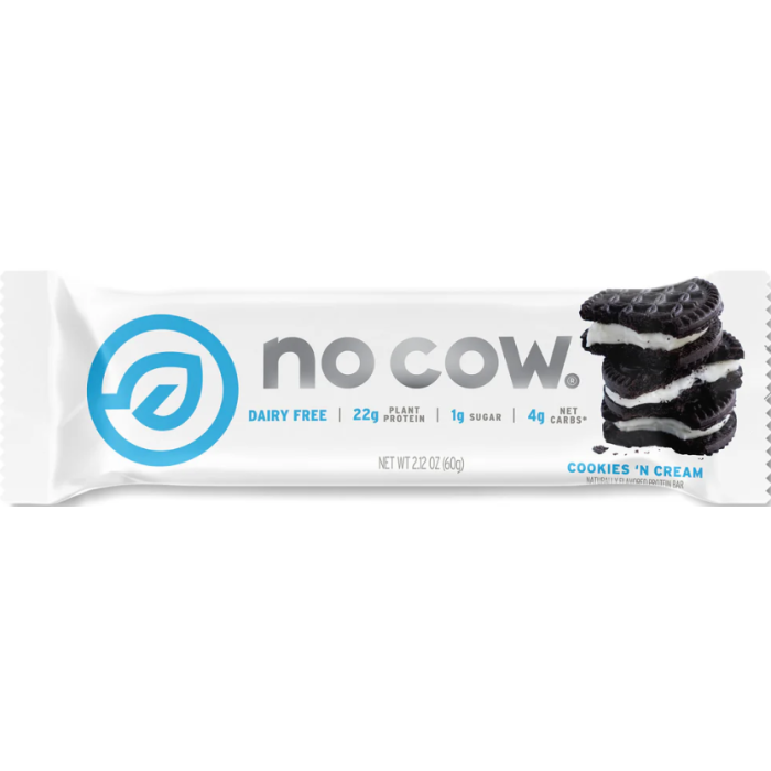 No Cow Cookies 'N Cream Protein Bar, 2.12oz.