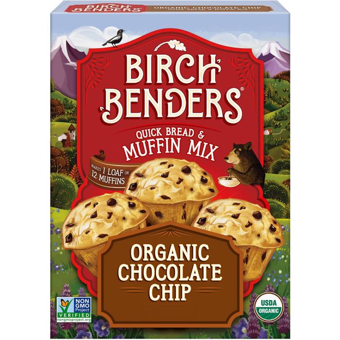 Birch Benders Organic Chocolate Chip Quick Bread and Muffin Mix - Front view