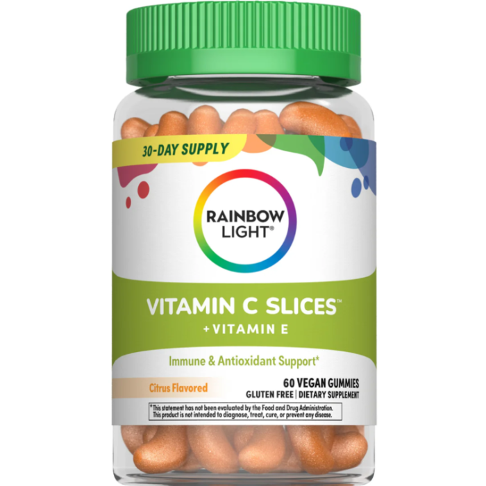 Rainbow Light Gummy Vitamin C Slices, 60 Gummies