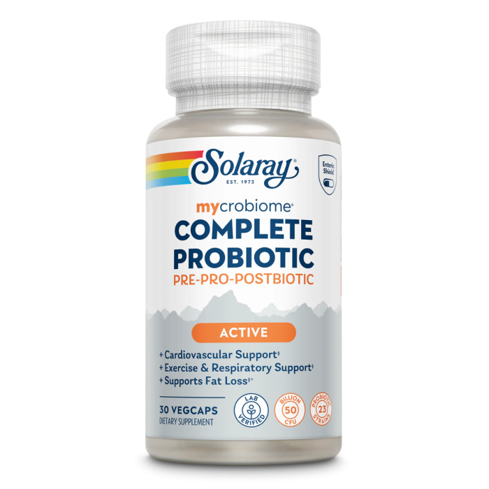 Solaray Mycrobiome Complete Probiotic Active - Front view