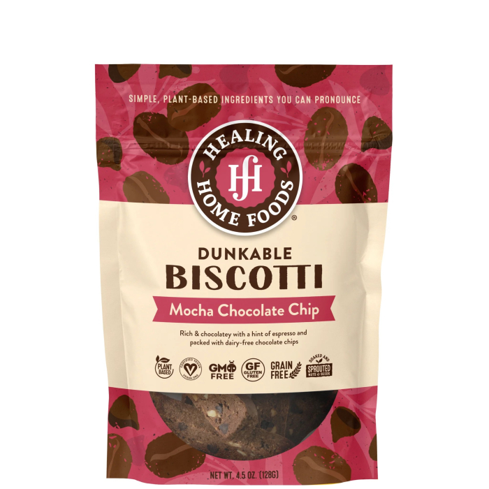 Healing Home Foods -Dunkable Mocha Biscotti 4.5 oz