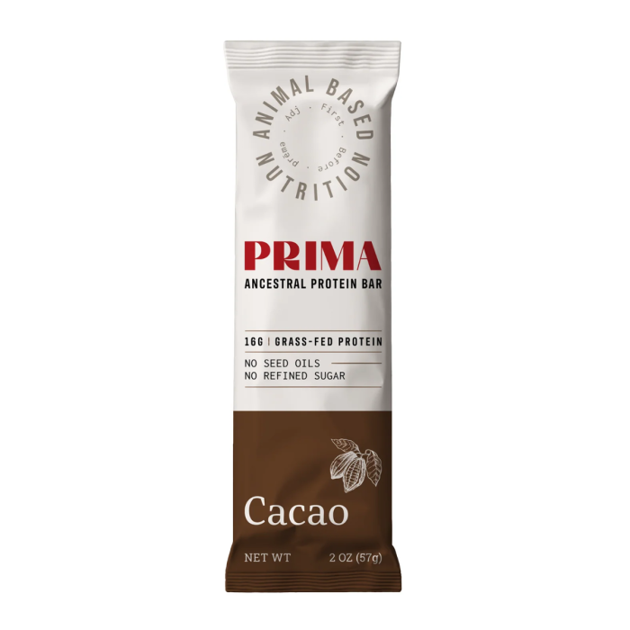 Prima Ancestral Cacao Protein Bar - Front view