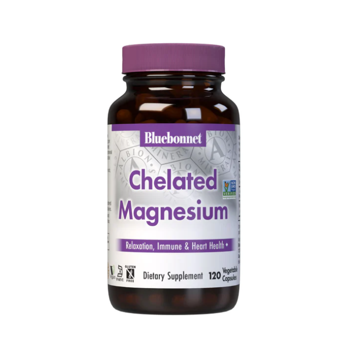 Bluebonnet Albion Chelated Magnesium, 120 Veg Capsules