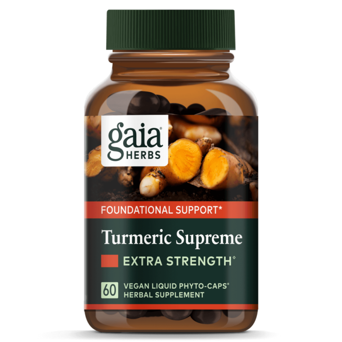 Gaia Herbs Turmeric Supreme Extra Strength, 60 Capsules