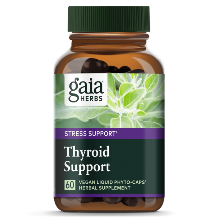 Gaia Thyroid Support, 60 Vegetarian Liquid Phyto-Capsules