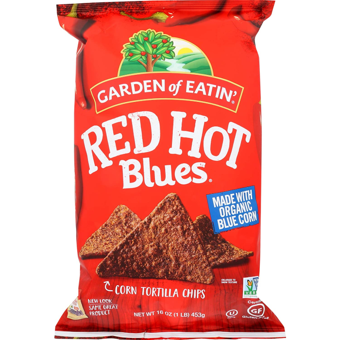 Garden of Eatin Blue Corn Tortilla Chips, Red Hot Blues, 16 oz.