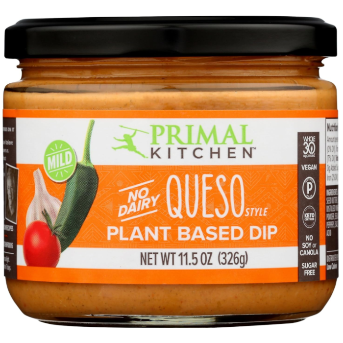 Primal Kitchen Queso Style Plant Based Dip, Mild, 11.5oz.