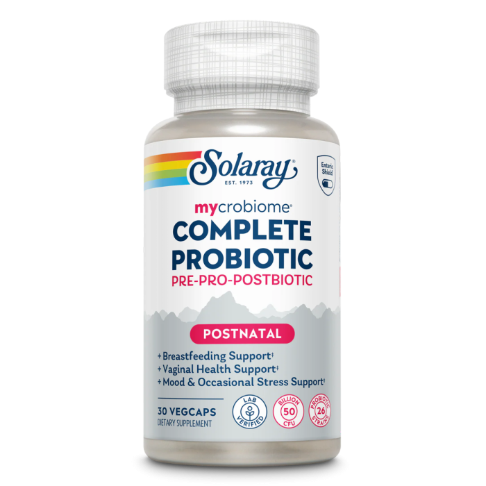 Solaray Mycrobiome Complete Probiotic Postnatal - Front view