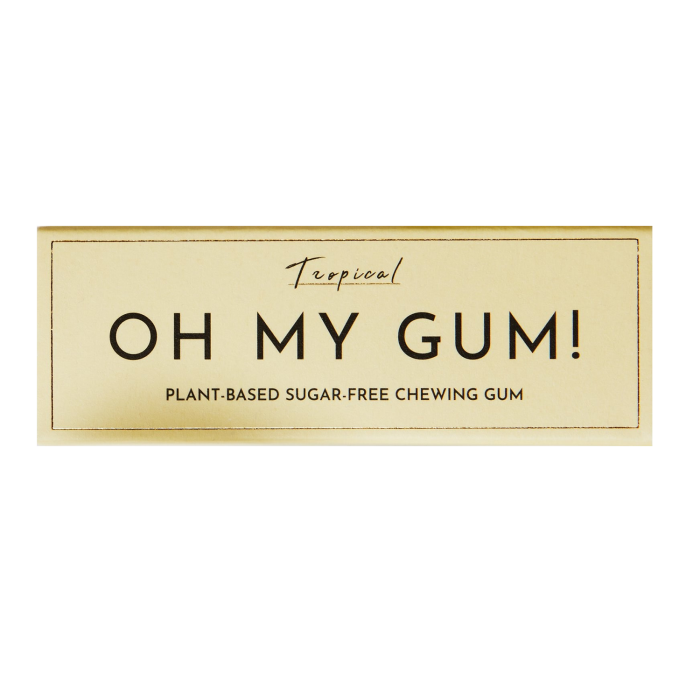 Oh My Gum Plant Based Chewing Gum Tropical - Front view
