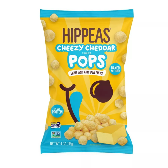 Hippeas Cheezy Cheddar Pops - Front view