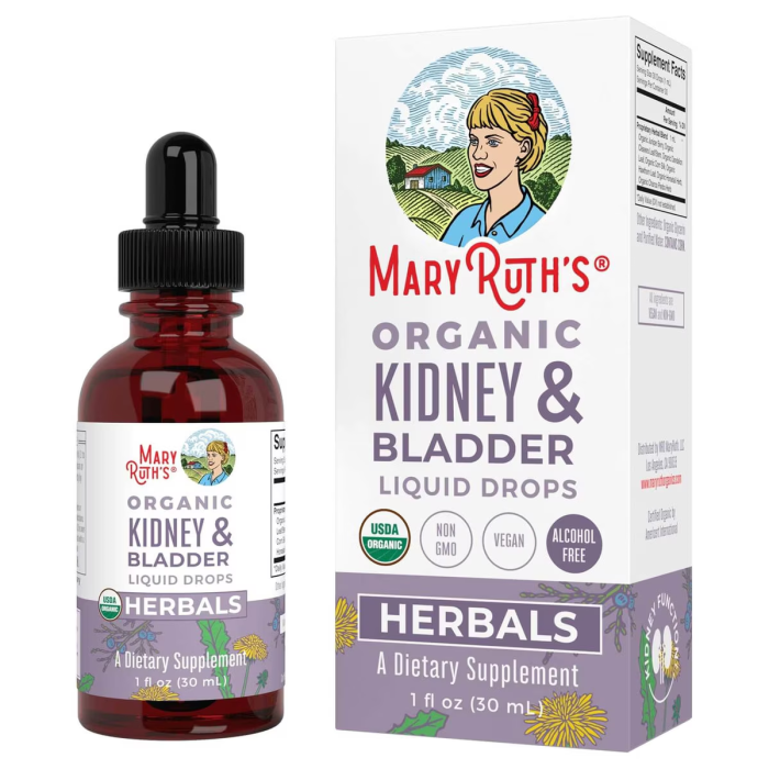 MaryRuth's Organic Kidney & Bladder Herbal Blend Liquid Drops - Front view