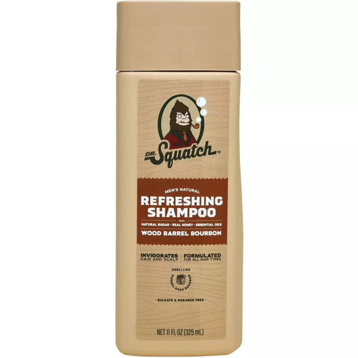 Dr. Squatch Wood Barrel Bourbon Shampoo - Front view