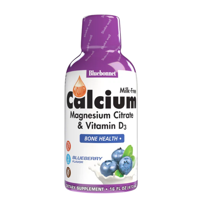 Bluebonnet Liquid Calcium Magnesium Plus D-3, Blueberry, 16 fl. oz.