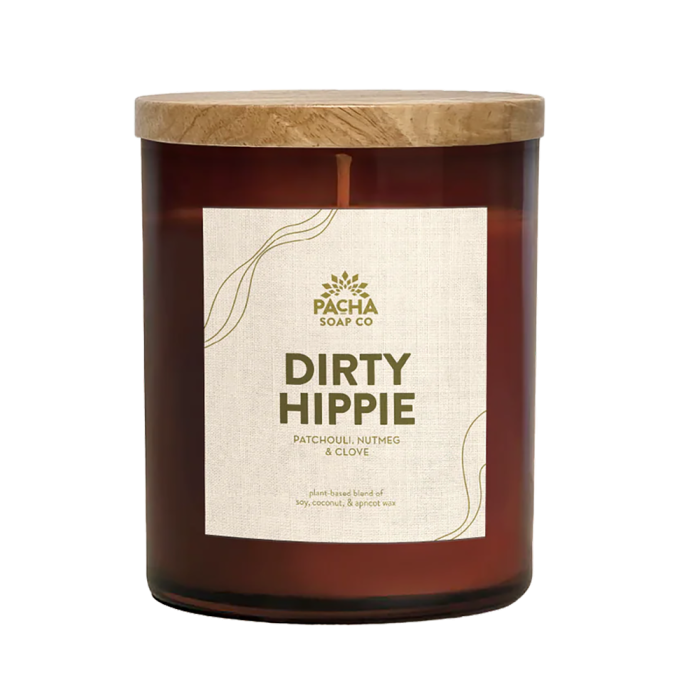 Pacha Soap Co. Dirty Hippie Candle - Front view
