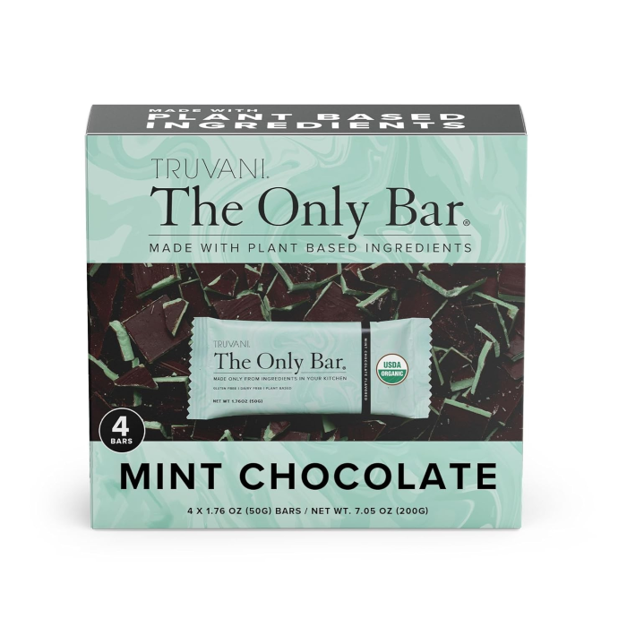 Truvani The Only Bar Mint Chocolate Snack Bar - 4 Count - Front view
