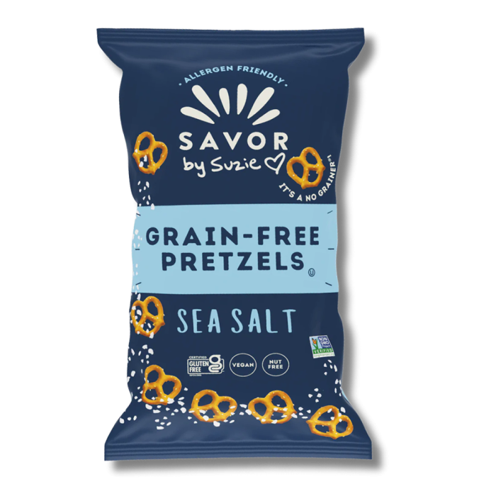 Savor by Suzie Sea Salt Grain-Free Pretzels - Front view