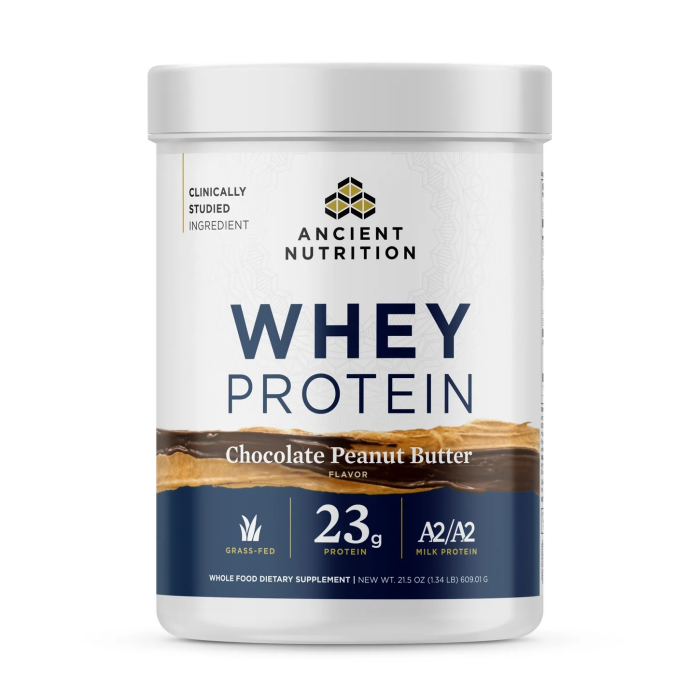Ancient Nutrition Whey Protein Chocolate Peanut Butter - Front view