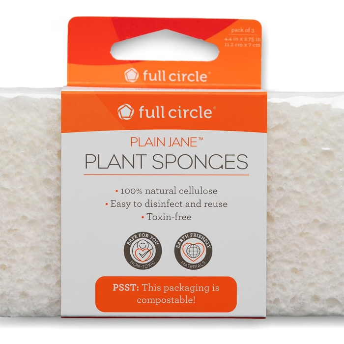 Full Circle Plain Jane Plant Sponges - Front view
